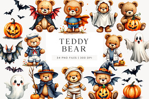 Halloween Teddy Bear Clipart