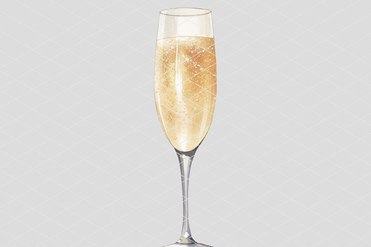 Champagne Watercolor Cocktail, an Illustration by 1801Prints (Photo 3 of 4)