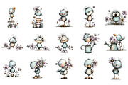 Watercolor Spring Birds Clipart, an Illustration by GatewayDesign (Thumbnail 2 of 3)