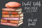 Watercolor Fall Book Stack Clipart, an Illustration by Rose Art (Thumbnail 4 of 7)