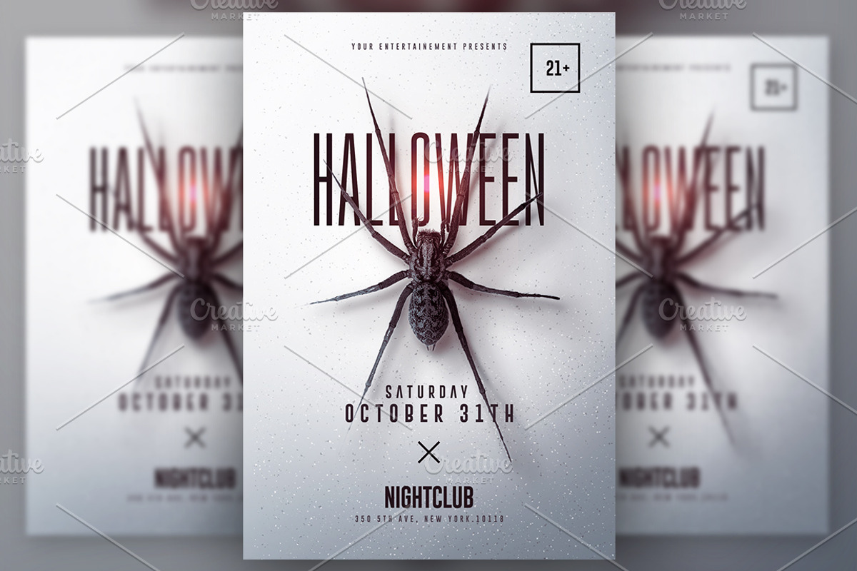 Halloween Minimalist Flyer v2, a Poster Template by Rome B Creation (Photo 1 of 3)