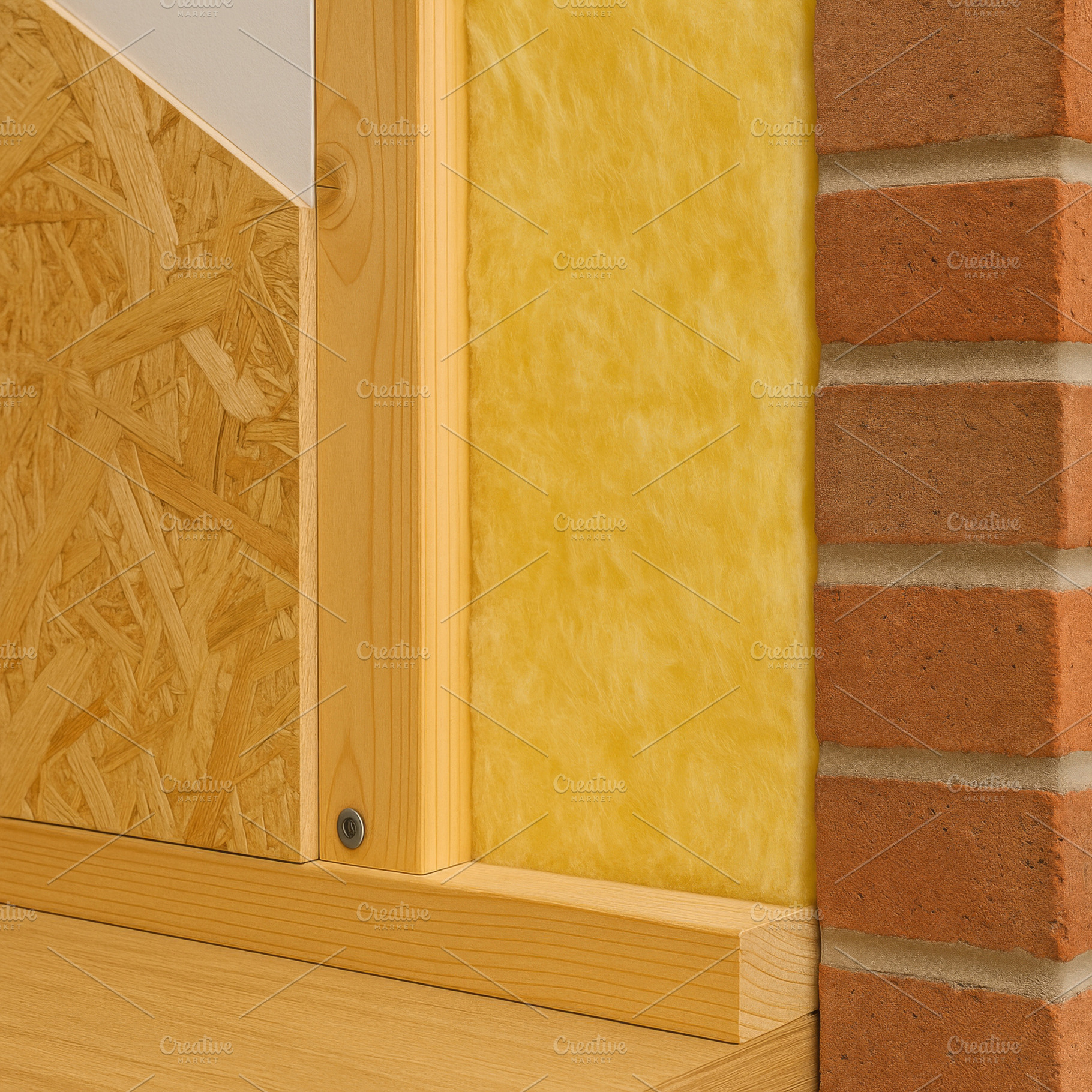 Insulation wall section showcasing m, a Photo by Dvoevnore photos