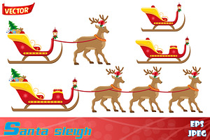 Christmas Sleigh Of Santa Claus