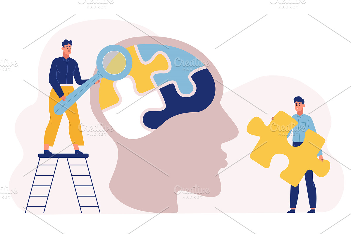 Emotional, mental health, brain, an Object Illustration by winwin.art