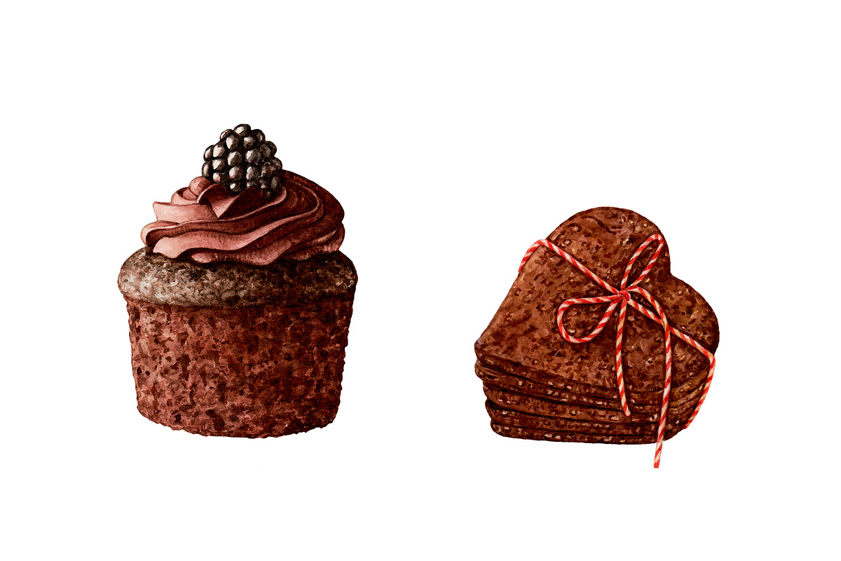 Watercolor Sweets & Spices, a Food Illustration by Katya Zlobina (Photo 5 of 5)
