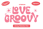 Love Groovy is a Display Font, a Handwritten Font by Brown Cupple (Thumbnail 1 of 7)