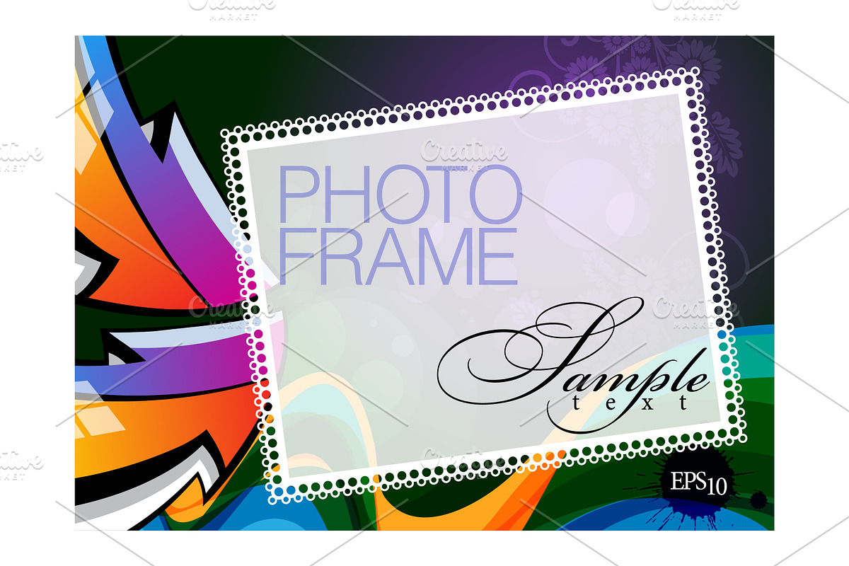Vector photo frame, a Texture Illustration by Sunny | Creative Market
