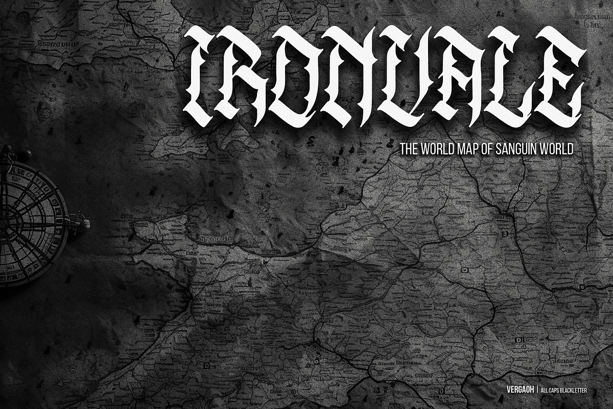 Vergaoh | All Caps Blackletter Font, a Blackletter Font by Denustudios (Photo 4 of 12)