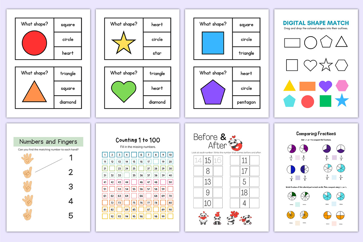 Math Activity Book for Kids Canva