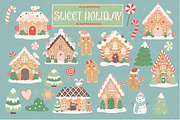 Sweet Holiday clipart set, an Illustration by Poppymoondesign (Thumbnail 1 of 2)
