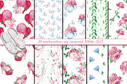 Romantic bouquet watercolor set, an Illustration by DollyPotterson (Thumbnail 5 of 8)