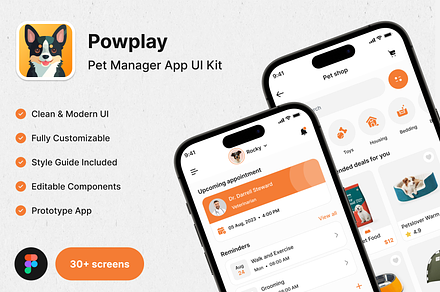 Powplay - Pet Manager App UI Kit