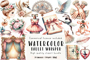 Watercolor Ballet Whisper Clipart, an Illustration by CreationArt (Thumbnail 1 of 5)