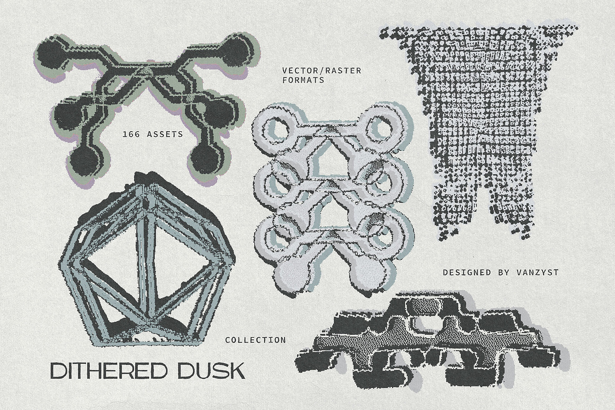 Dithered Dusk Graphic Collection, an Object Graphic by Vanzyst (Photo 2 of 9)