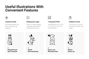 Bunny Drawing Icons, an Outline Icon by Prosymbols (Thumbnail 2 of 5)