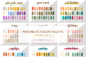 50 Procreate Color Palettes. Bundle2