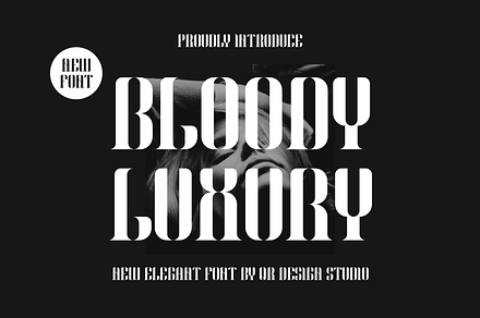 Bloody Luxury Font, a Serif Font by QR Design Studio