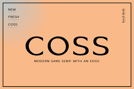 COSS – Modern & Stylish Sans, a Sans Serif Font by Local Desk Designstudio