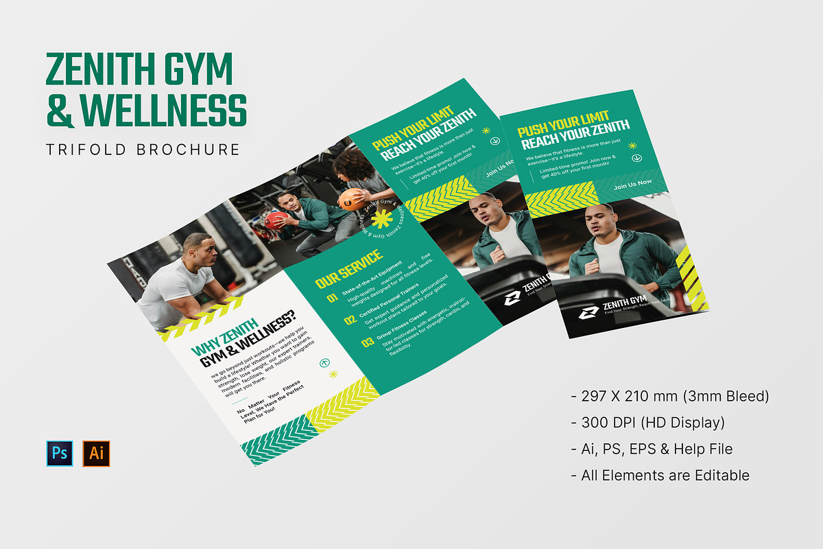 Zenith - Trifold Brochure, a Brochure Template by StreaksideStd (Photo 1 of 3)