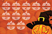 Pumpkin Monogram Font, a Symbol Font by Aqua Artistry Creations (Thumbnail 3 of 4)