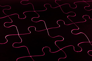 Jigsaw Puzzle Lines Background, an Abstract Photo by THP Creative
