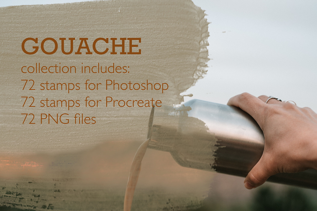 Gouache Stamp Brushes Pack, a Brush Add-On by Andreen (Photo 2 of 6)