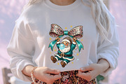 Leopard Santa Coquette Bow PNG, an Illustration by designcity5 (Thumbnail 6 of 8)