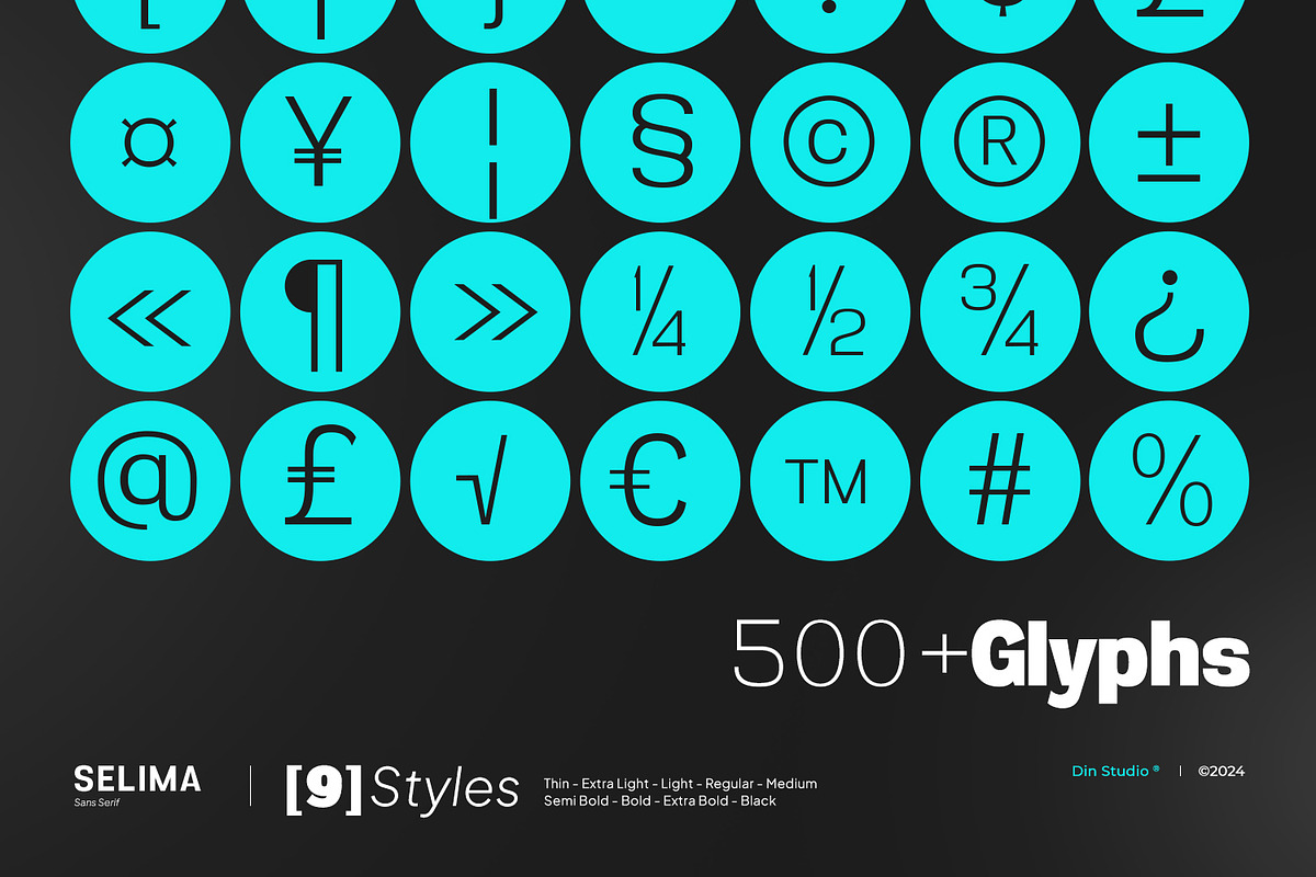 Selima, a Sans Serif Font by din-studio.com (Photo 4 of 14)