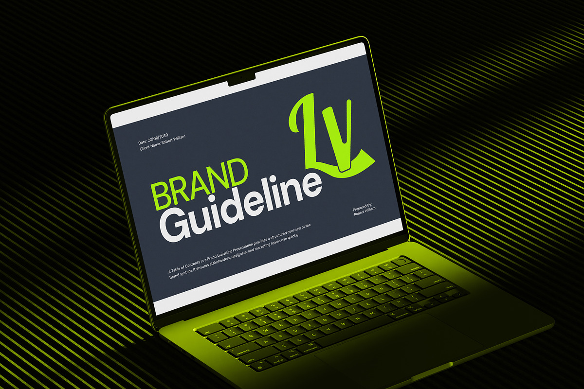 Lorvinm | Brand Guidelines Template, a Presentation Template by Artisan Vibes (Photo 5 of 8)
