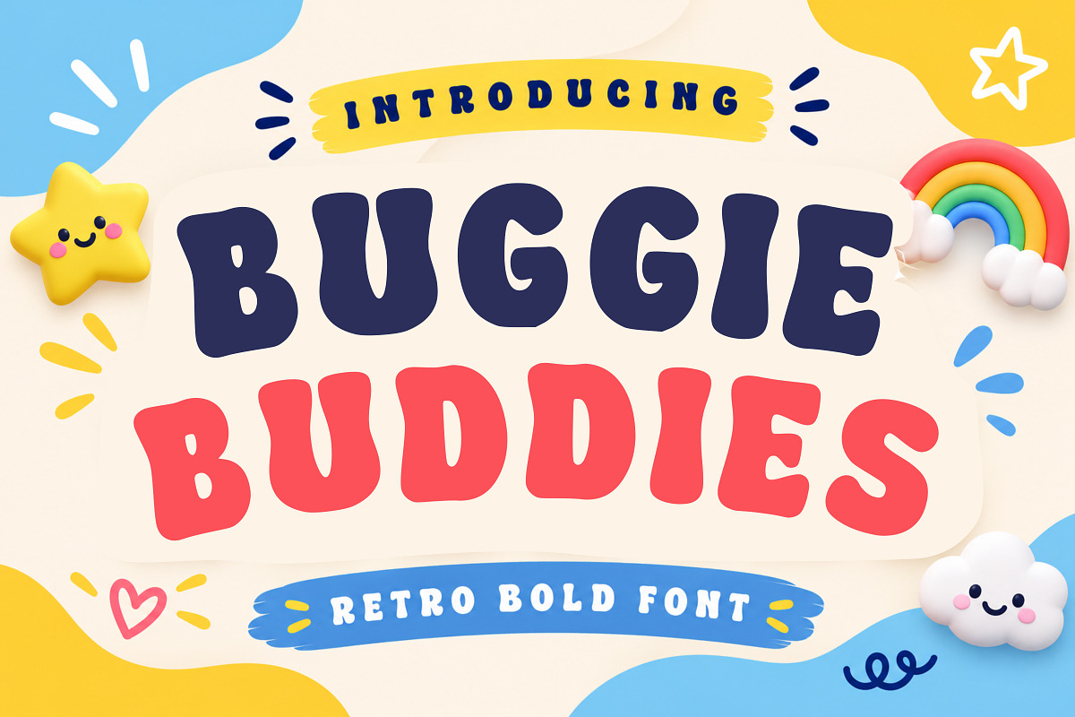 Buggie Buddies - Playful Font, a Sans Serif Font by Limited.studio (Photo 1 of 6)