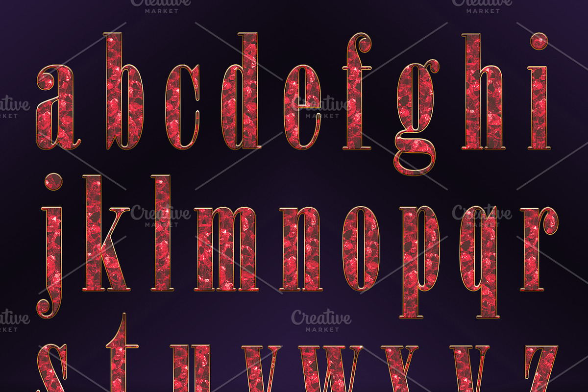 Red Diamond Alphabet: PNG Clipart, an Object Graphic by Watercolor_Vector Graphic (Photo 8 of 17)