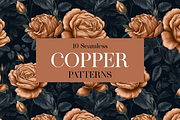 10 Copper Botanica Patterns, a Pattern Graphic by Motifs (Thumbnail 8 of 12)