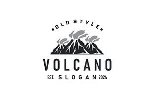 Volcano logo illustration silhouette, a Branding & Logo Template by Maylianaw28