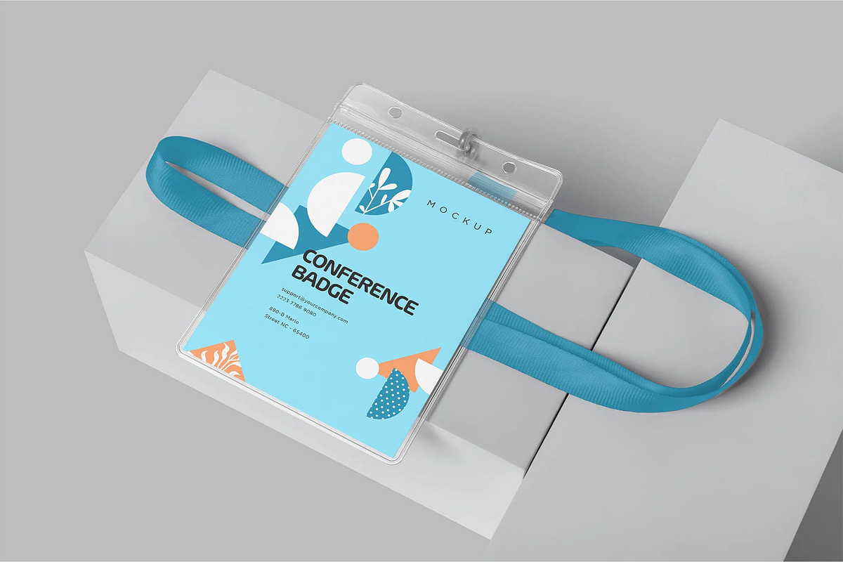 Conference Badge Mockups, an Advertising Mockup by megostudi0 (Photo 6 of 7)