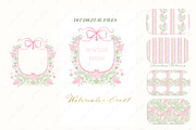 Powder Blush Pink Watercolor Crest, a Graphic by LABFcreations (Thumbnail 2 of 4)