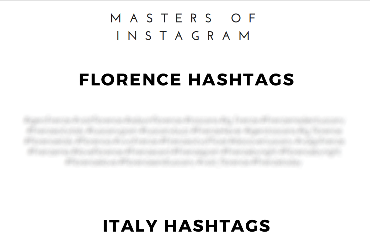 Florence Italy Instagram Hashtags, a Social Media Template by Masters of Instagram (Photo 2 of 3)