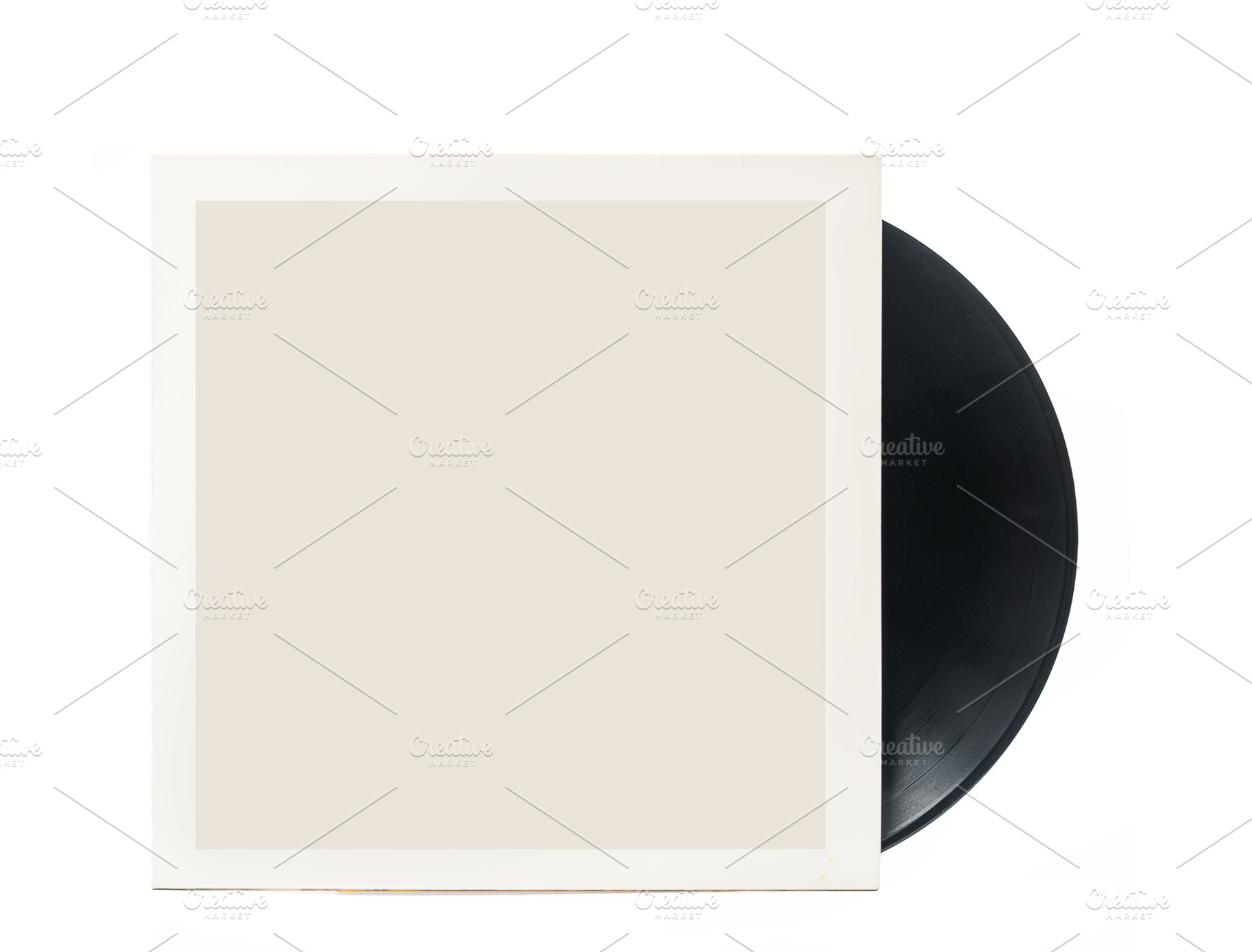Vinyl record and paper sleeve, a Background Photo by wr7 Media