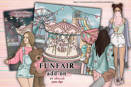 Carousel Fashion Girl illustration