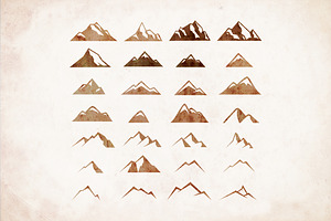 50 Mountain Icon Graphics