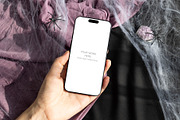 Halloween Device Mockup Phone fall, an iPhone Mockup by PawMockups (Thumbnail 2 of 9)