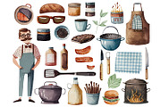 BBQ Grilling Fathers Day Clipart, a Graphic by JBArt Clipart (Thumbnail 5 of 6)