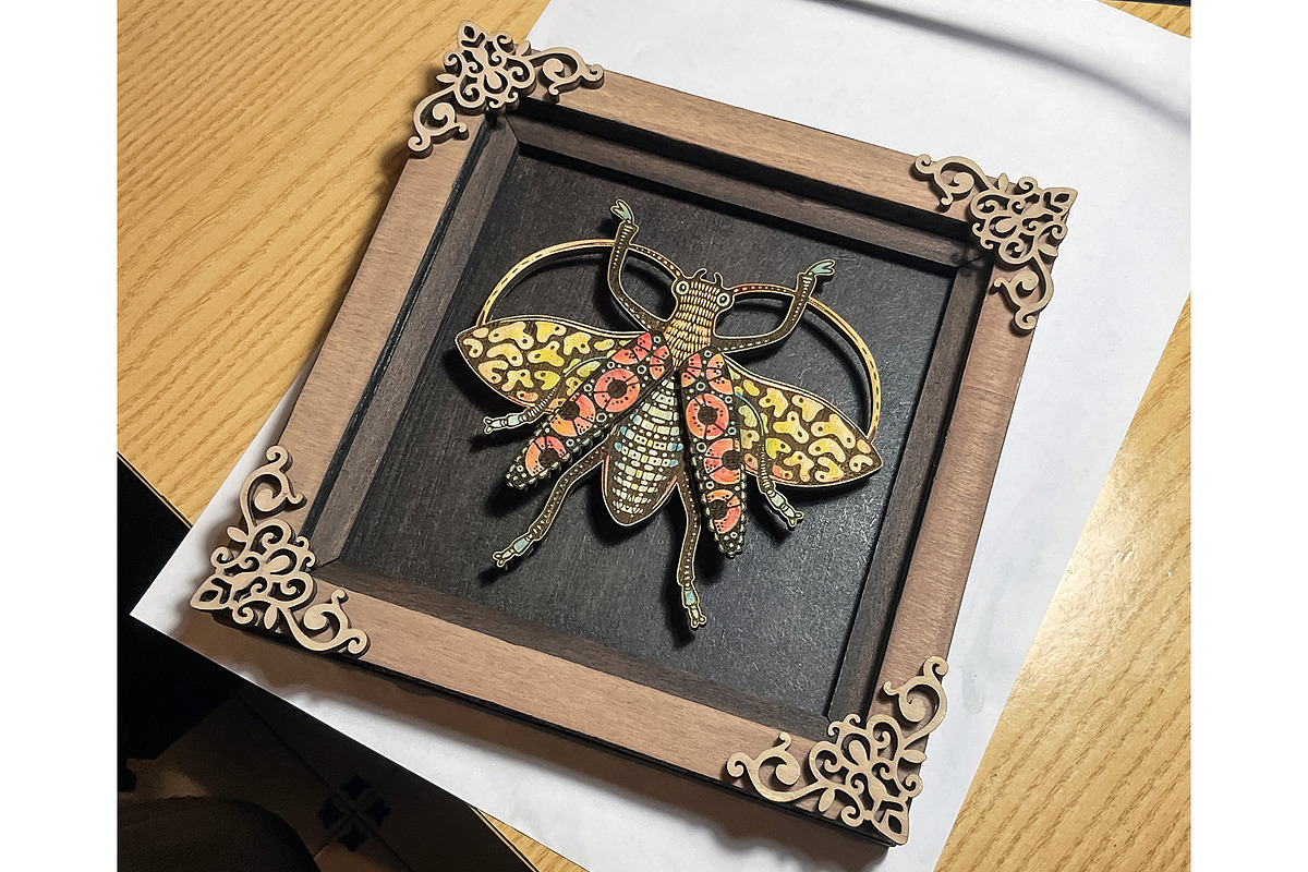 DIY Layered Beetle laser cut file, an Object Graphic by Bubert Art (Photo 6 of 6)