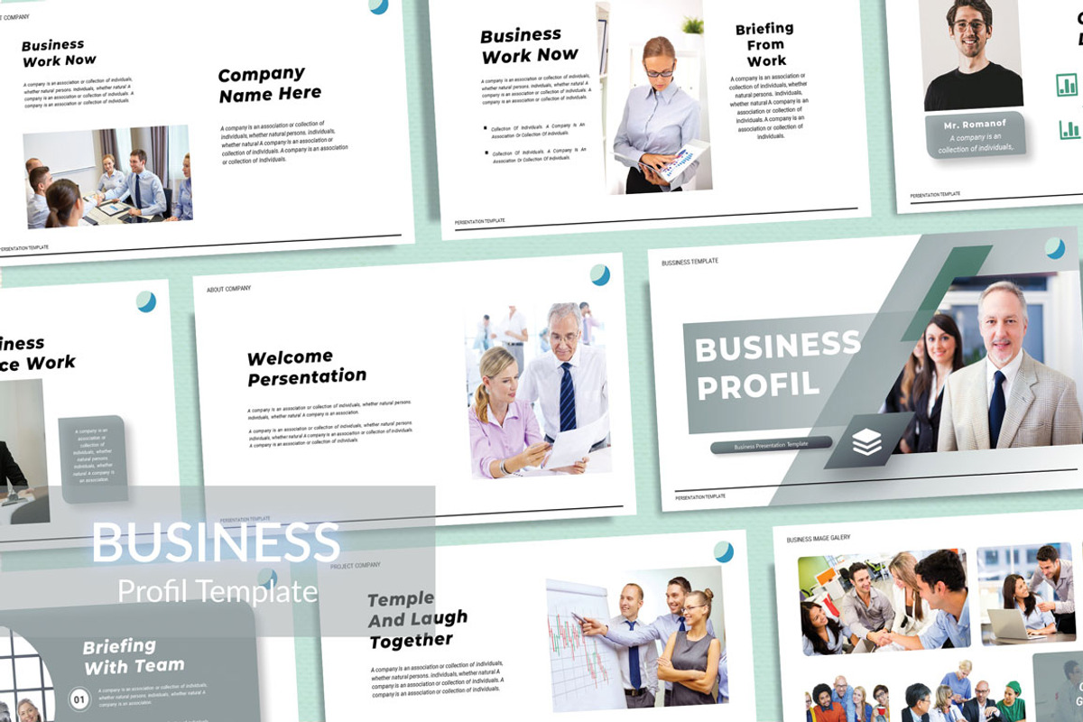 Business Powerpoint Template, a Presentation Template by yanindesign (Photo 1 of 5)
