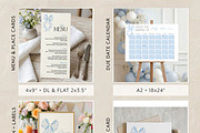 Pearl Blue Bow Baby Shower Bundle, an Invitation Template by Stellalunarts (Thumbnail 4 of 6)