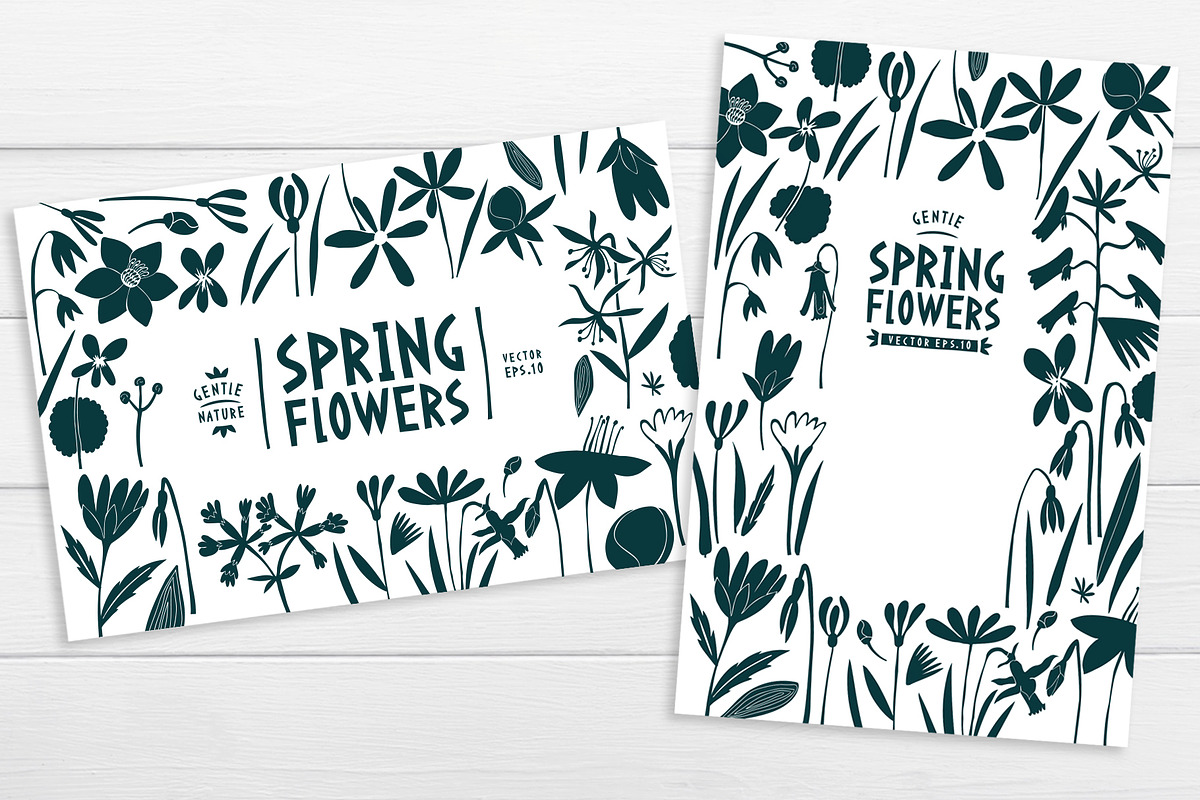 Spring Flowers Vector Collection, an Illustration by Lubov Illustrations Shop (Photo 5 of 6)