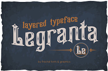 Legranta - vintage multilayered font