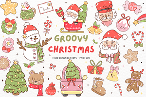 Groovy Christmas Clipart