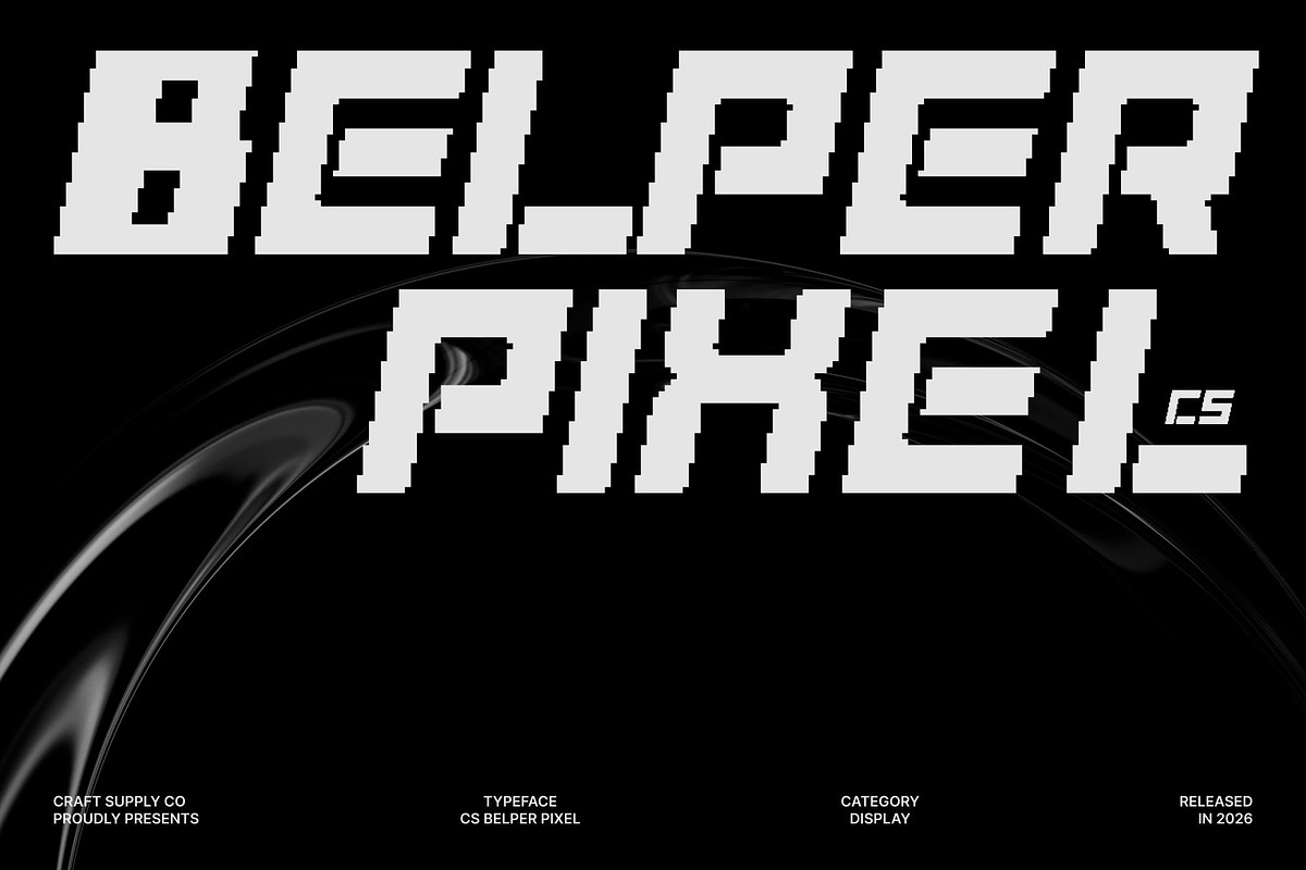 CS Belper Pixel, a Sans Serif Font by Craft Supply Co. (Photo 1 of 8)