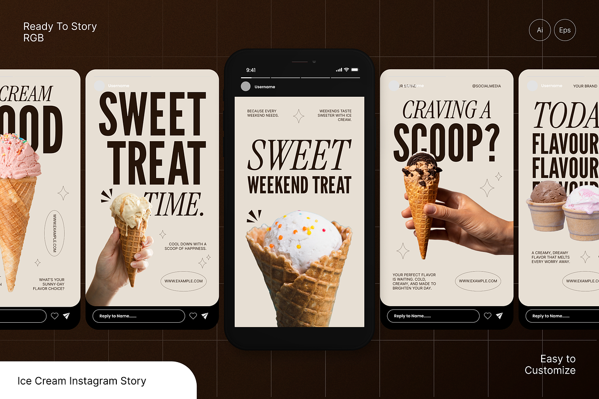 Ice Cream Instagram Story, a Social Media Template by Annora Studio (Photo 1 of 6)