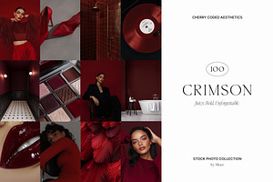 CRIMSON / 100 Cherry Coded Photos, a Beauty & Fashion Photo by Muse Mockups